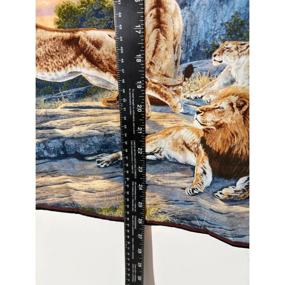 African Safari Wildlife Quilted Wall Hanging Reversible Batik Lion Elephant Art